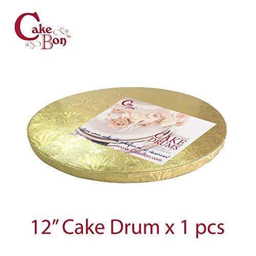 Cake Drums Round 12 Inches - (Gold, 1-Pack) - Sturdy 1/2 Inch Thick - Professional Smooth Straight Edges - Image 2