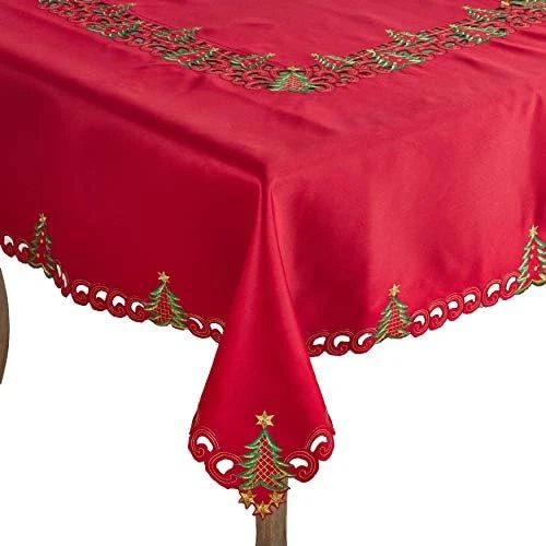 Pandora Collection Holiday Christmas Tree Tablecloth - 2 Colors (Red, 16"x68" Table Runner) - Image 14