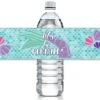 Mermaid Party Water Bottle Labels, 24 Stickers