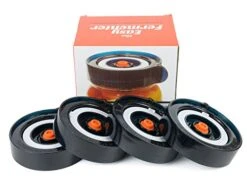 Y Fermentation Lids For Wide Mouth Mason Jars - 4 Waterless Airlock Fermentation Kit With Easy Release Tab - Refill Pack (Fermentation Jar And Pump Not Included).Good Christmas Fermenting Gifts.