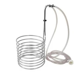 NY Brew Supply - 43237-2 Stainless Steel Wort Chiller, 1/4" X 20', Sage/Silver
