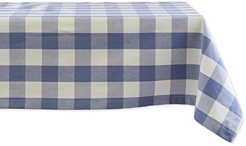 Buffalo Check Collection, Classic Farmhouse Tablecloth, Tablecloth, 52x52, Pink & White - Image 9