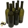 Wine Bottles With Corks, Antique Green, 750ml - Pack Of 6