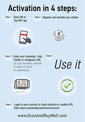 Sell Your Things - QR Code And NFC Tag - Easily Programmable - One - Sided Storefront Window Decal - Image 5