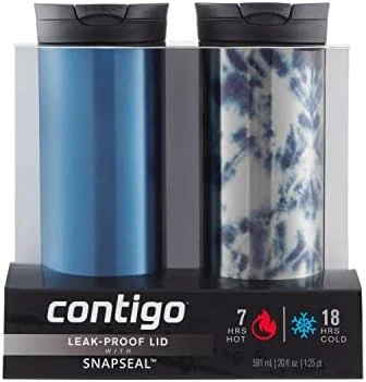 Contigo Huron Vacuum-Insulated Stainless Steel Travel Mug With Leak-Proof Lid, Keeps Drinks Hot Or Cold For Hours, Fits Most Cup Holders And Brewers, 20oz Pink Marble - Image 9
