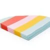 Ugar & Cloth Round Paper Napkins, Rainbow Stripe, 32 Count