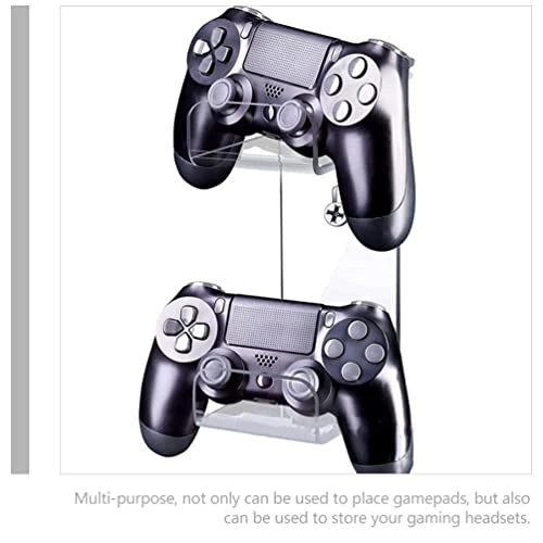 Controller Holder Controller Grip Acrylic Game Controller Display Rack Wall Mounted Game Controller Organizer Wall Rack For Home Shop Transparent Headset Hanger Controller Grips - Image 3
