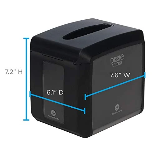 Dixie Ultra Tabletop Interfold Napkin Dispenser By GP PRO (Georgia-Pacific), Black, 54527A, Holds 275 Napkins, 7.600" W X 6.100" D X 7.200" H - Image 2