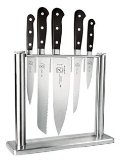23500 Renaissance 6-Piece Forged Knife Block Set, Tempered Glass Block