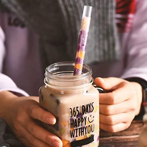 100 PCS Clear Plastic Boba Straws, 1/2" Wide X 8 1/2" Long Disposable Smoothie Straws For Bubble Tea, Shakes, Popping Pearls - Image 2