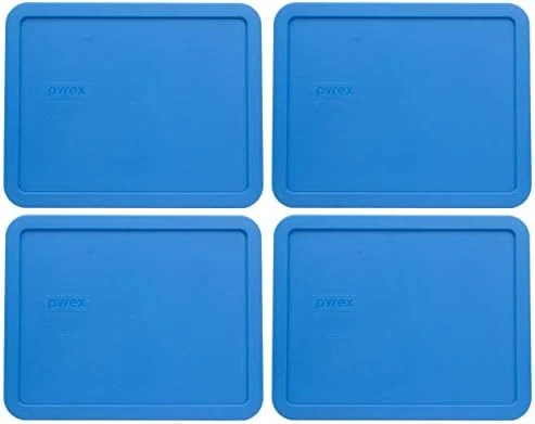 Pyrex 7212-PC Marine Blue Plastic Rectangle Replacement Storage Lid, Made In USA - 2 Pack - Image 4