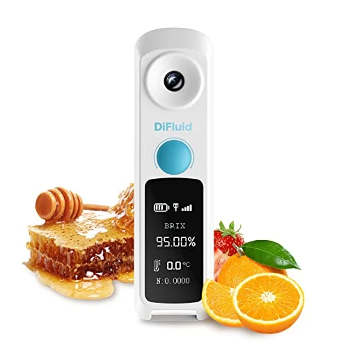 DiFluid Digital Brix Refractometer 0-32% Range Brix Meter, ±0.1% Precision, 0.05% Resolution, Refractive Index, Waterproof, Rechargeable, Portable - Image 9