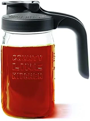 Glass Mason Jar Pitcher With Lid - Wide Mouth, 2 Quart (64 Oz / 1.9 Liter) - Heavy Duty, Leak Proof - Sun & Iced Tea, Cold Brew Coffee, Breast Milk Storage, Flavored Water & More - Image 8