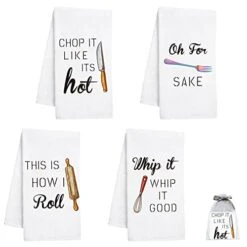 Dish Towels For Kitchen, 16 X 23.6 Inch Housewarming Gifts New Home, Kitchen Gifts For Women, Mom, Men, Funny Kitchen Towels And Dishcloths Sets
