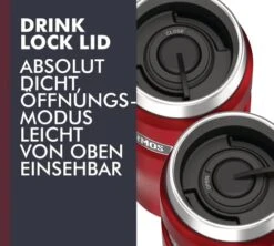 Thermos 4002.248.047 Flask 0.47 Litre Stainless King Flask, Cranberry, 8,4x8,4x19,8 Cm