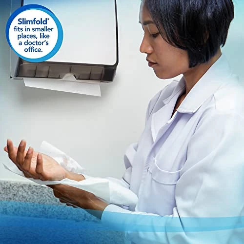 Kimberly Clark 04442 Slimfold Paper Towels, 7 1/2 X 11 3/5, White, 90/Pack, 24 Packs/Carton - Image 6