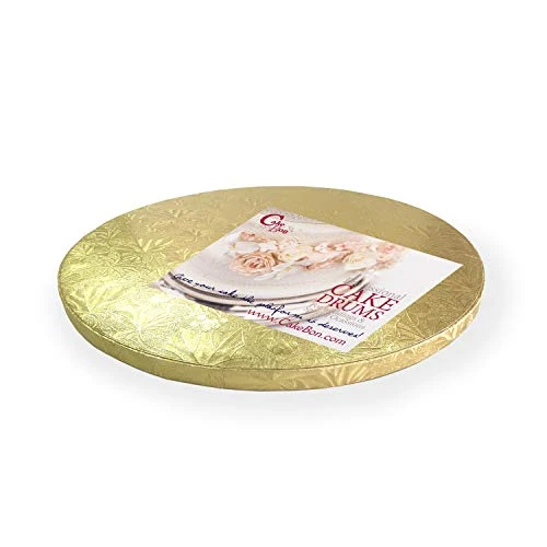 Cake Drums Round 12 Inches - (Gold, 1-Pack) - Sturdy 1/2 Inch Thick - Professional Smooth Straight Edges