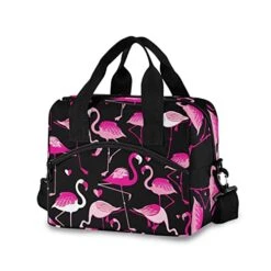 Pink Flamingo Animal Insulated Lunch Box Reusable Cooler Bags With Shoulder Strap For Women Men Adults, 19-Can (12.5L)