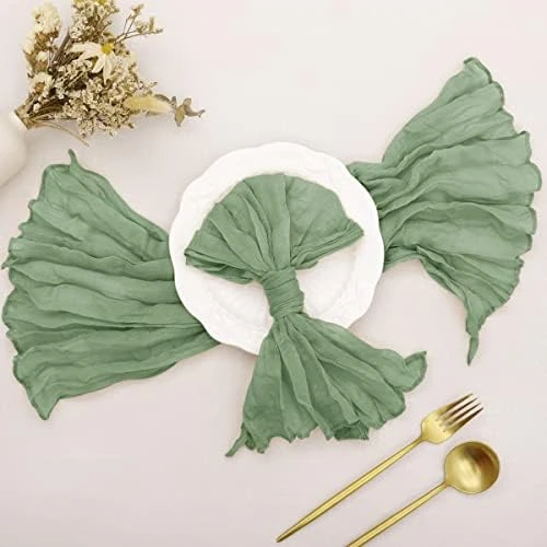 Cheesecloth Napkins 21"x21" Set Of 6 Cotton Dinner Napkins Rustic Linen Table Napkins For Wedding Party Baby Shower Dusty Pink - Image 10