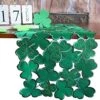 St. Patrick's Day Table Runner 13"x68",Applique Embroidered Cutwork Clover Design, Home Kitchen Dining Spring Holiday Tabletop Decoration