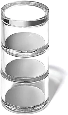 3 Tier Stackable Acrylic Organizer W/Silver Base β Functional & Elegant Desk Organizer For Office Or Home β Helps Keep All Your Little Bits Together - Green With Silver/Round - Image 4