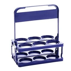 Foldable Beer Rack, Reusable 6 Pack Beer Bottle Carrier, Plastic Drink Caddy Holder, Bar Liqueur Wine Beer Rack Basket Cup Carrier Delivery Bag For Daily Use KTV And Party(Blue)