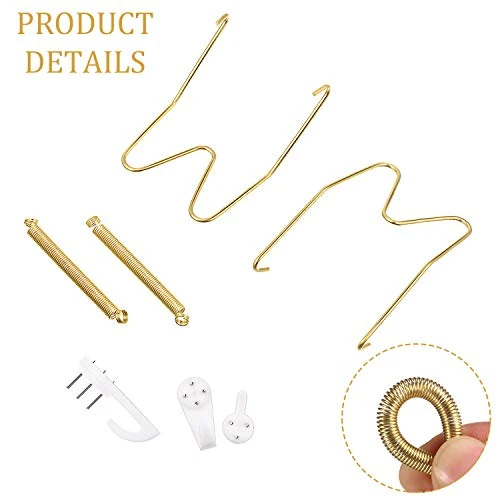 16 Pack Plate Hangers, 6/ 8/ 10/ 12 Inch Wall Plate Hangers With 16 Pieces Wall Hooks Stainless Steel Wire Plate Hanger Holders Compatible With 6 To 12 Inch Decorative Plates - Image 5