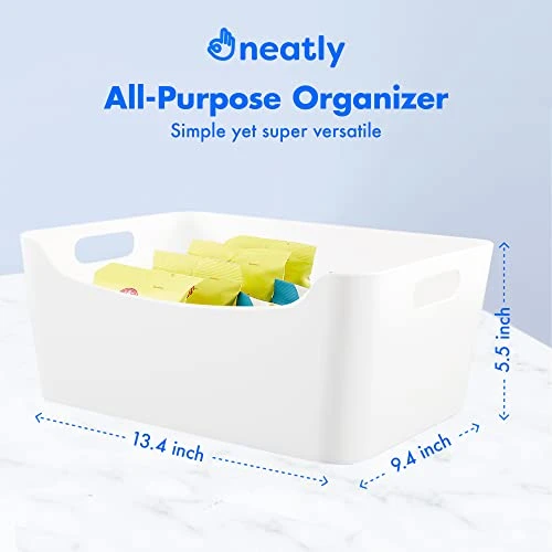 Pantry Organization And Storage Baskets, Pantry Organizer Bins White Pantry Storage Bin Plastic Storage Bins Pantry Plastic Bin Organization Under Sink Organizers And Storage Container Organizing Bin - Image 3