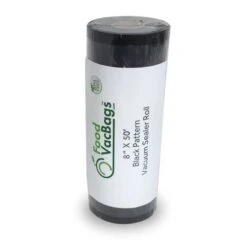 8X50 Black & Clear Vacuum Sealer Bag Roll, Heavy-Duty, Commercial Grade, Odor Resistant, Sous Vide, Light Protection, Smell Proof