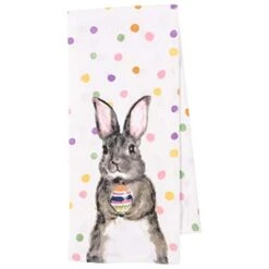 Pantry Kitchen Holiday Dish Towel Set Of 4, 100-Percent Cotton, 18 X 28-inch (Easter Egg Bunny)