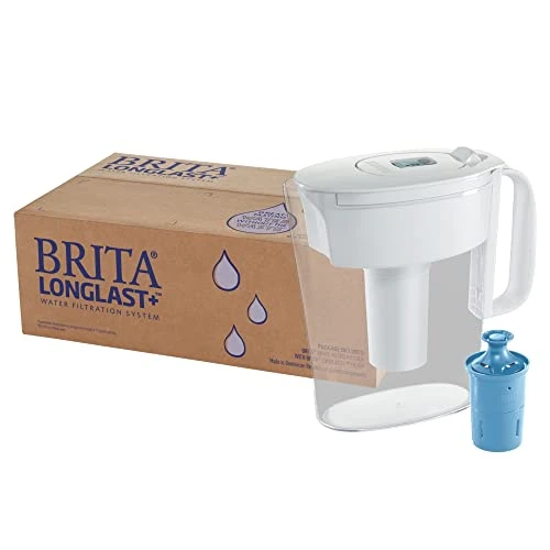 Brita Small 6 Cup Water Filter Pitcher With 1 Longlast+ Filter, White - Image 2