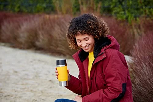 Emsa N20128 Travel Mug Classic Thermo/Insulated Cup Stainless Steel 0.36 Litres 4 Hours Hot 8 Hours Cold BPA 100% Leak-Proof Dishwasher Safe 360° Drinking Opening Yellow - Image 4
