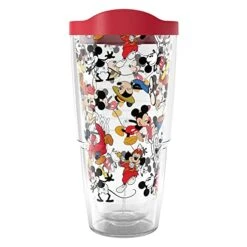 Tervis Disney - Mickey Through The Years Made In USA Double Walled Insulated Tumbler Cup Keeps Drinks Cold & Hot, 24oz, Classic