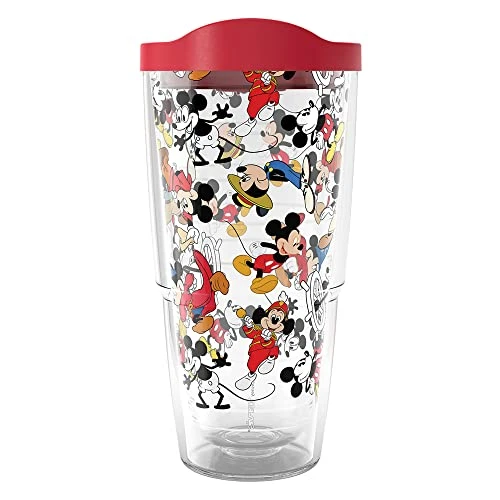 Tervis Disney - Mickey Through The Years Made In USA Double Walled Insulated Tumbler Cup Keeps Drinks Cold & Hot, 24oz, Classic