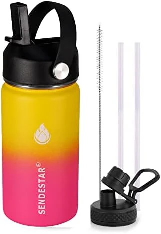 SENDESTAR Stainless Steel Water Bottle, Wide Mouth Water Bottle 18 Oz, 24oz,32 Oz,40 Oz With 2 Lids (Straw Lid), Double Wall Vacuum Insulated Leak Proof, Keep Liquids Hot Or Cold - Image 15