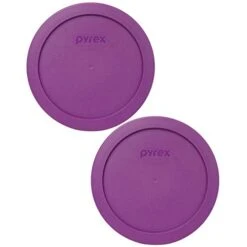 Pyrex Bundle - 2 Items: 7201-PC 4-Cup Thistle Purple Plastic Food Storage Lid, Made In USA