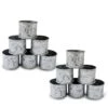 Galvanized Design Rustic Style Metal Napkin Ring For Dinning Table Parties Everyday, Set Of 12