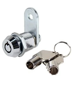 MEI-Cam Lock-KA Vending Machine Lock 7/8" With Tubular Keyway And Chrome Finish, Keyed Alike, 1452