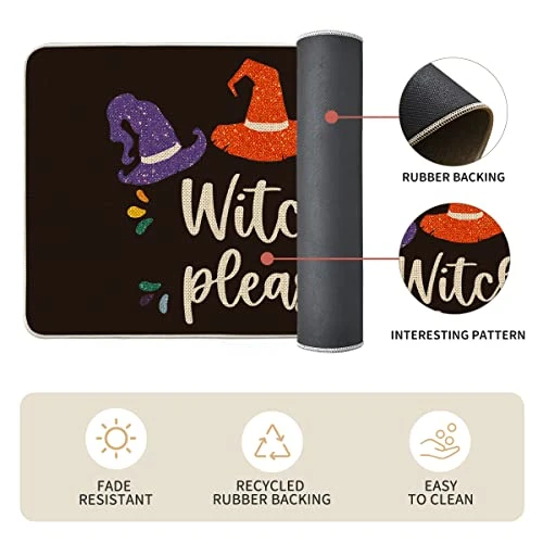 Artoid Mode Black Halloween Decorative Kitchen Mats Set Of 2, Seasonal Low-Profile Floor Mat 17x29 And 17x47 Inch - Image 6