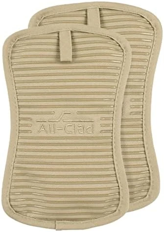 Premium Pot Holder & Heating Pad, (2-Pack) Heat Resistant To 500 Degrees, 100% Cotton 10"x6.25" For Kitchen And Barbeque, Pewter - Image 8