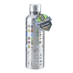 Paladone , 500ml, Minecraft Metal Water Bottle | Officially Licensed Gaming Merchandise