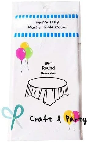 (12-Pack Heavy Duty Plastic Table Covers Tablecloth (Reusable) (Rectangle 54" X 108", White) - Image 12