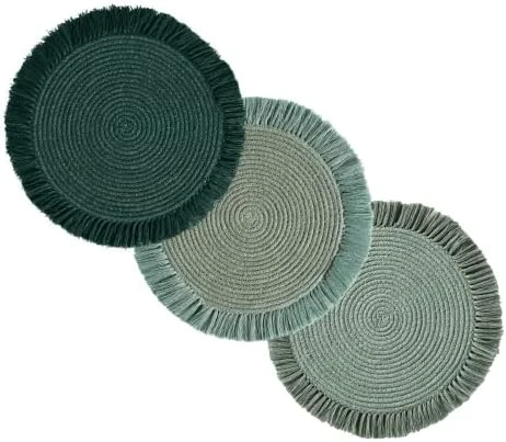 Pot Holders For Kitchen, Hot Pads Or Trivets For Hot Dishes Pots And Pans, Stylish Mats For Wooden Table Or Modern Farmhouse Kitchen Decor, Set Of 3, 100% Cotton, 8.5 Inches, Belle Rust - Image 10