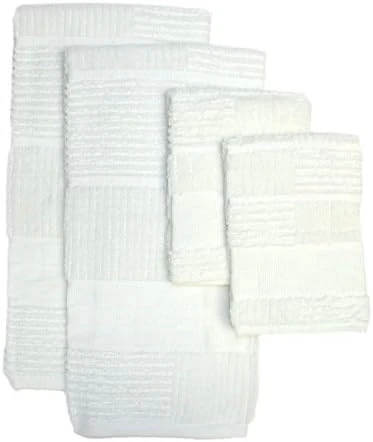 Ritz Gourmet Collection Egyptian Cotton 4-Piece Kitchen Towel And Dish Cloth Set, Black - Image 4