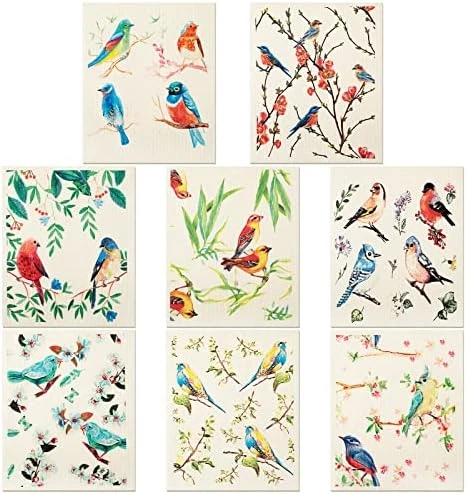 8 Pcs Swedish Kitchen Dishcloths Kitchen Towels Absorbent Swedish Reusable Sponge Cleaning Dish Cloths Quick Drying Kitchen Swedish Washable Decorative Tea Towels Bar Hand Towel (Boho Style) - Image 6