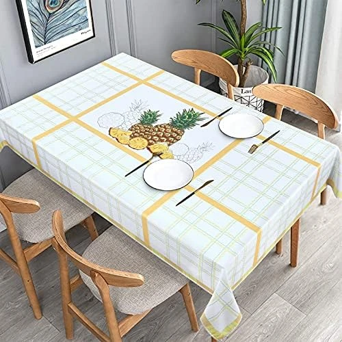 Lemon Tablecloth, Yellow Lemons Table Cloth For Spring Summer, Waterproof Wrinkle Free Tablecloth For Kitchen Dining Room Picnic Party Banquet, Outdoor Indoor Use Tablecloth, Rectangle 60 X 120 Inch - Image 13