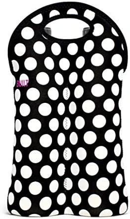 2-Bottle Stain Resistant Neoprene Wine/Water Bottle Tote Big Dot Black & White 2B-BBW - Image 4