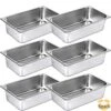 Upgrade Set Of 6 Hotel Pan 6 Inch Deep Steam Table Pan Full Size 20x12x6 Inch Stainless Steel Anti Jam Steam Table Pan Hotel Pan For Hotels Restaurant(6 PCS 20x12x6in)