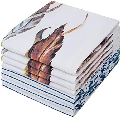 Kitchen Towels 100% Cotton, Dish Towels 20X31.5 Inch, Tea Towels Set Of 4 Highly Absorbent Boho For Kitchen Or Farmhouse Decor - Image 8