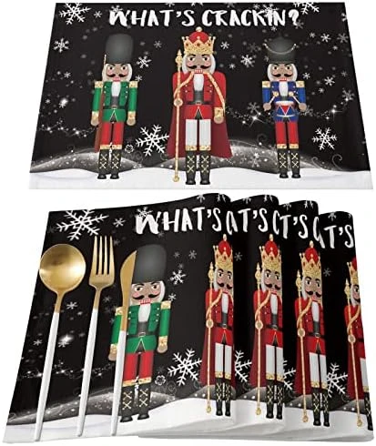 4Pcs Christmas Placemats, Skellington Jack And Sally Placemats, Heat Resistant Washable Table Place Mats For Kitchen Dining Table, Nightmare Before Christmas Decorations And Supplies Dinner Table Mats - Image 11